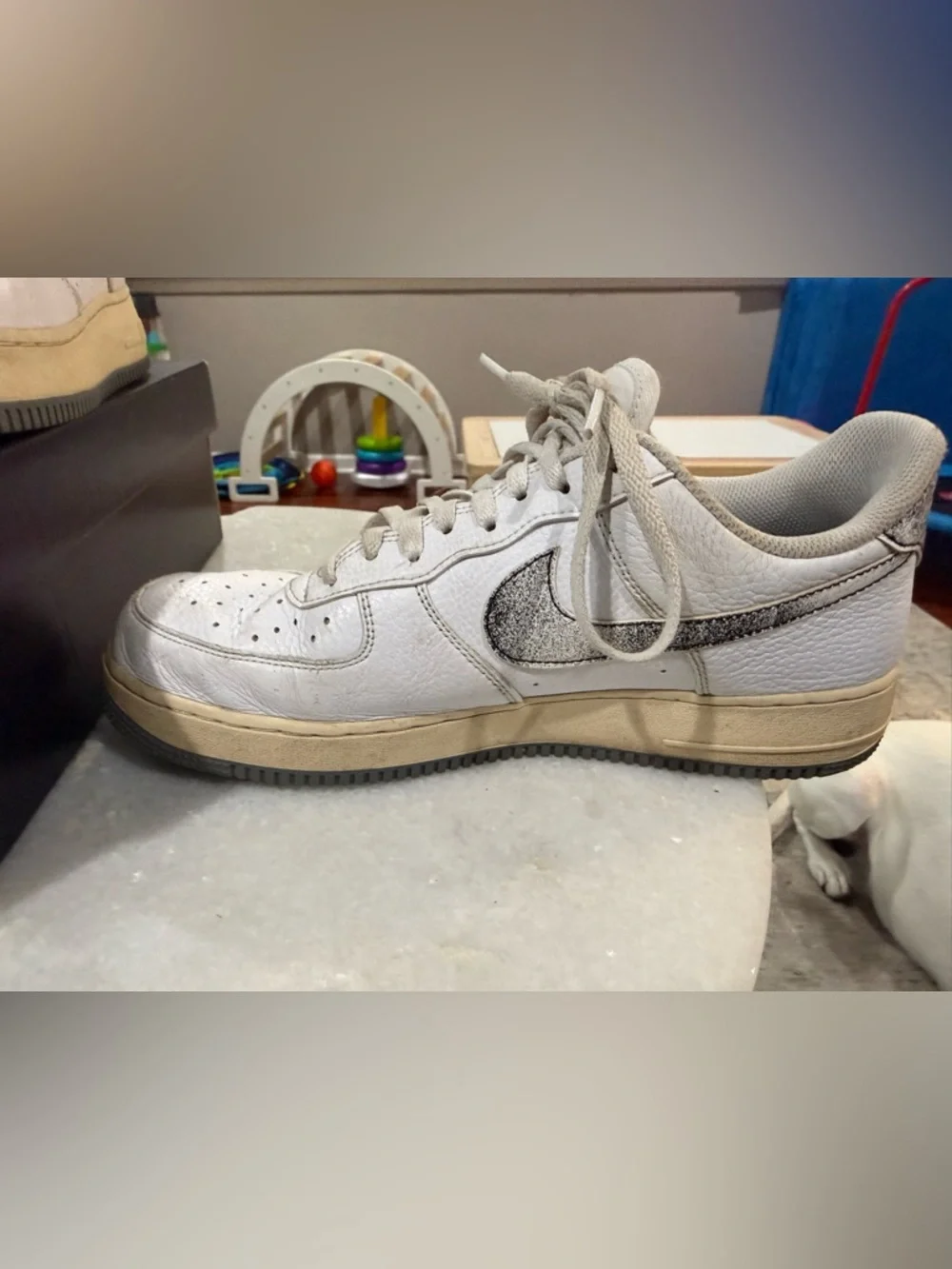 Nike Air Force 1 50 years of hip hop classic. Black and white. Size 10.5.